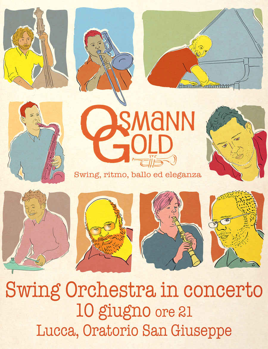 Locandina concerto OsmannGold Swing Orchestra in concerto