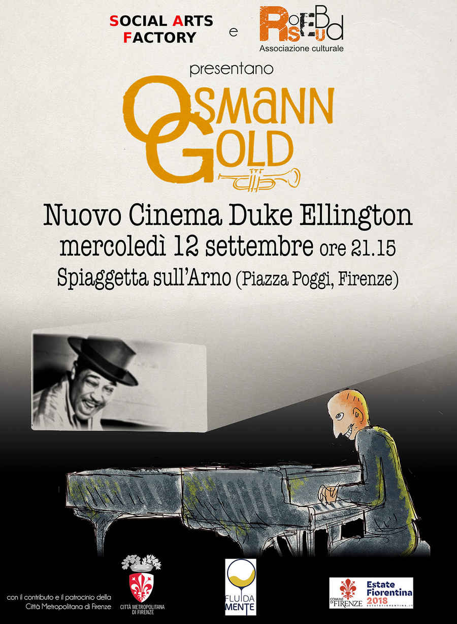 Locandina OsmannGold concerto Nuovo Cinema Duke Ellington Spiaggetta sull'Arno