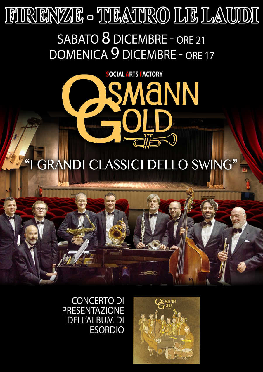 Locandina OsmannGold concerto I Grandi Classici dello Swing teatro Le Laudi