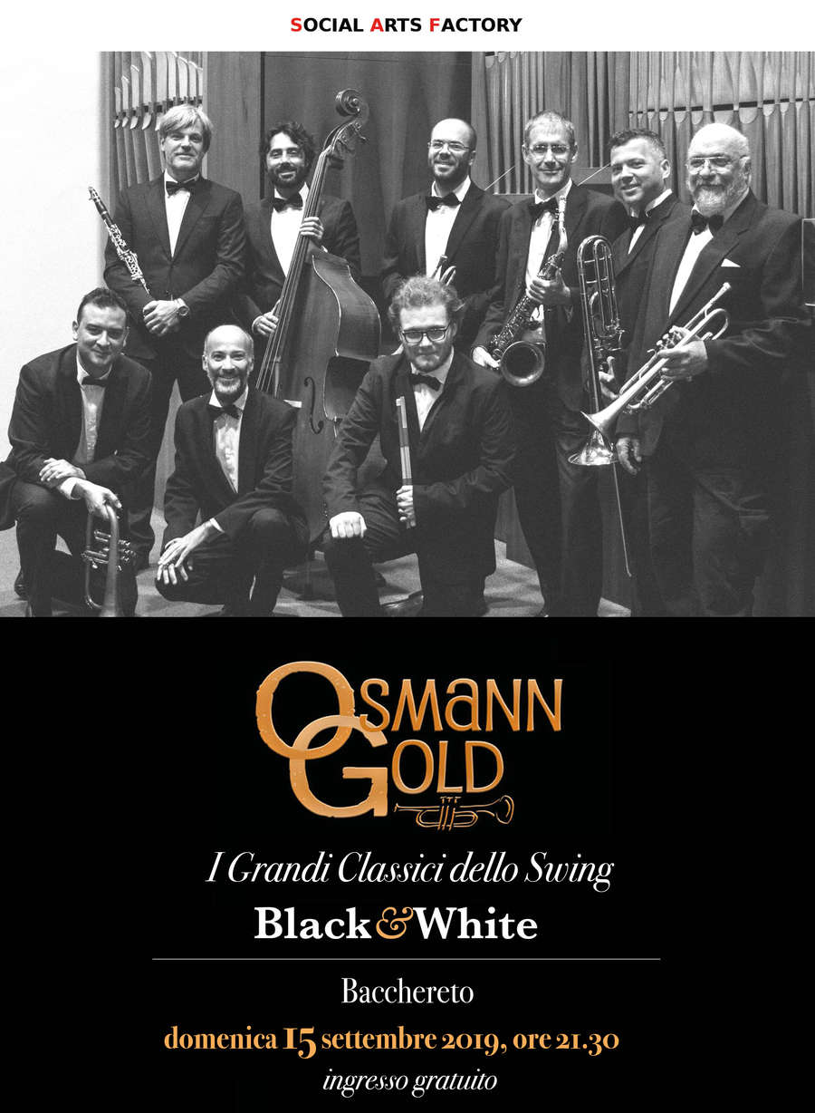 Locandina OsmannGold concerto I Grandi Classici dello Swing - Bacchereto