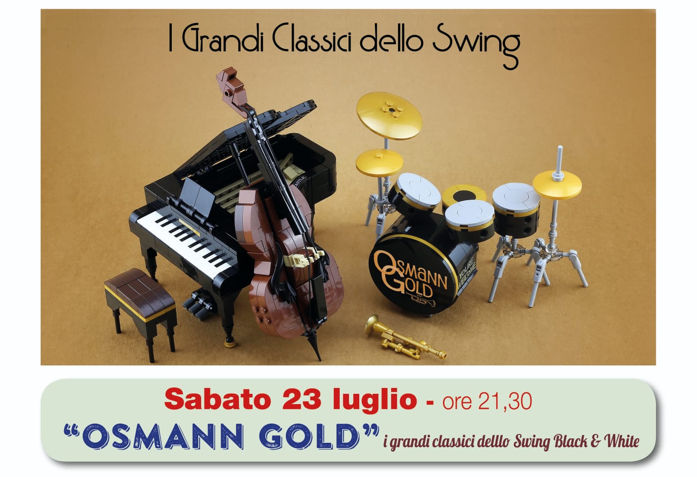 Locandina del concerto OsmannGold "I Grandi Classici dello Swing" a San Casciano