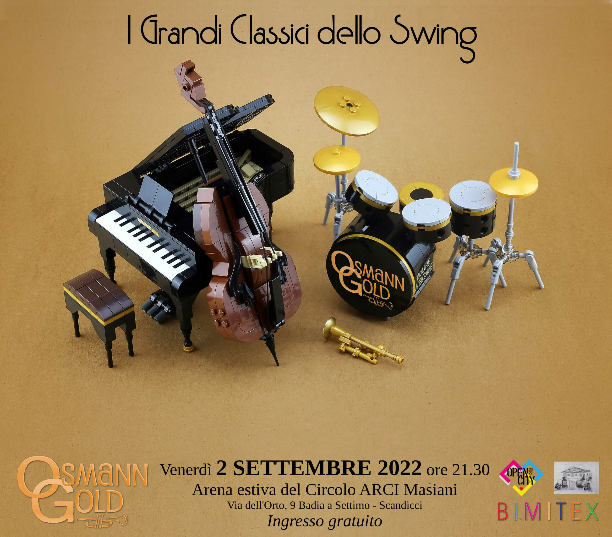 Locandina del concerto OsmannGold "I Grandi Classici dello Swing" a Scandicci