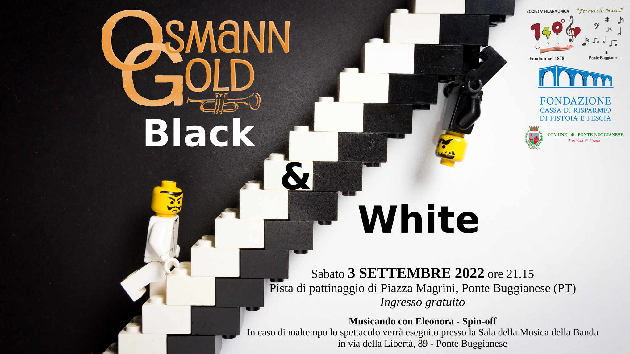 Locandina spettacolo OsmannGold "OsmannGold in Black & White" a Ponte Buggianese