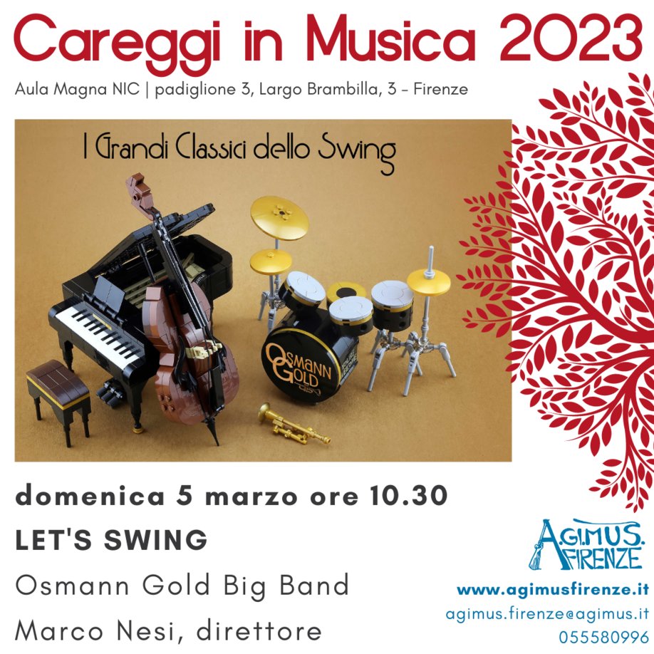 Locandina del concerto OsmannGold "I Grandi Classici dello Swing" a Careggi