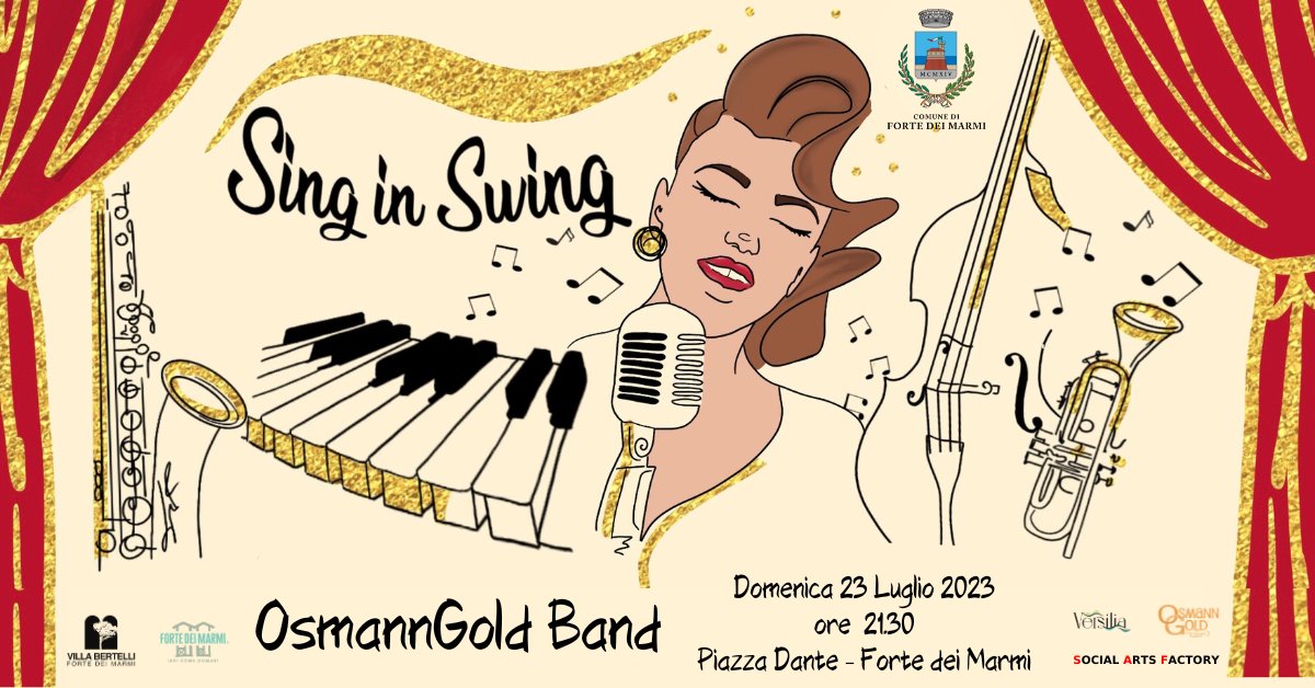 Locandina del concerto OsmannGold "Sing in Swing" a Forte dei Marmi
