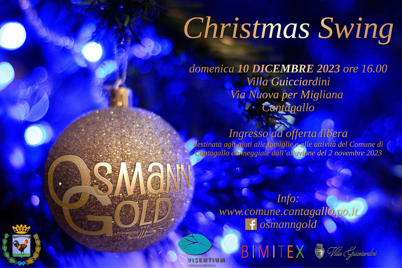 Locandina del concerto OsmannGold Christmas Swing a Villa Guicciardini