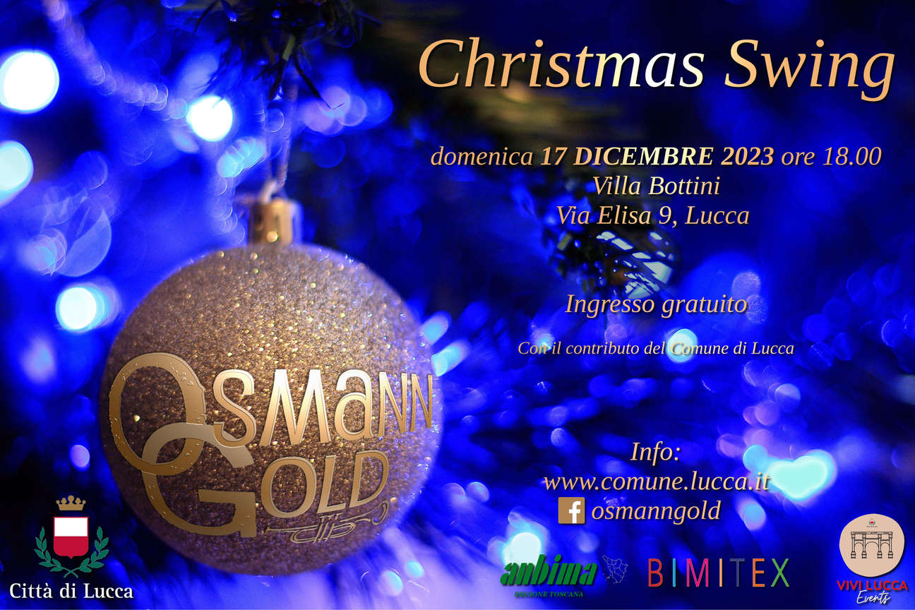 Locandina del concerto OsmannGold Christmas Swing a Lucca