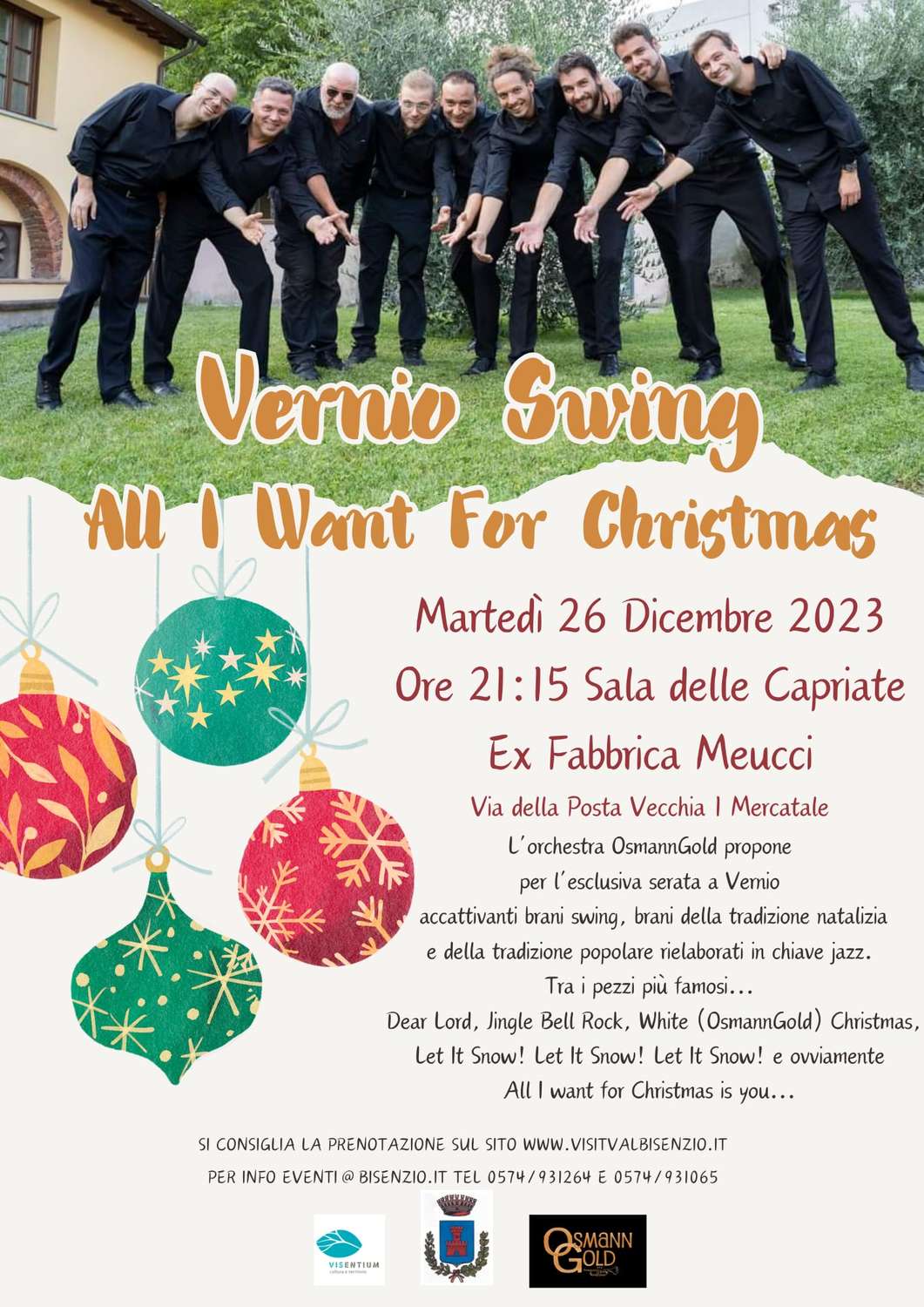 Locandina concerto OsmannGold Vernio Swing - All I want for Christmas