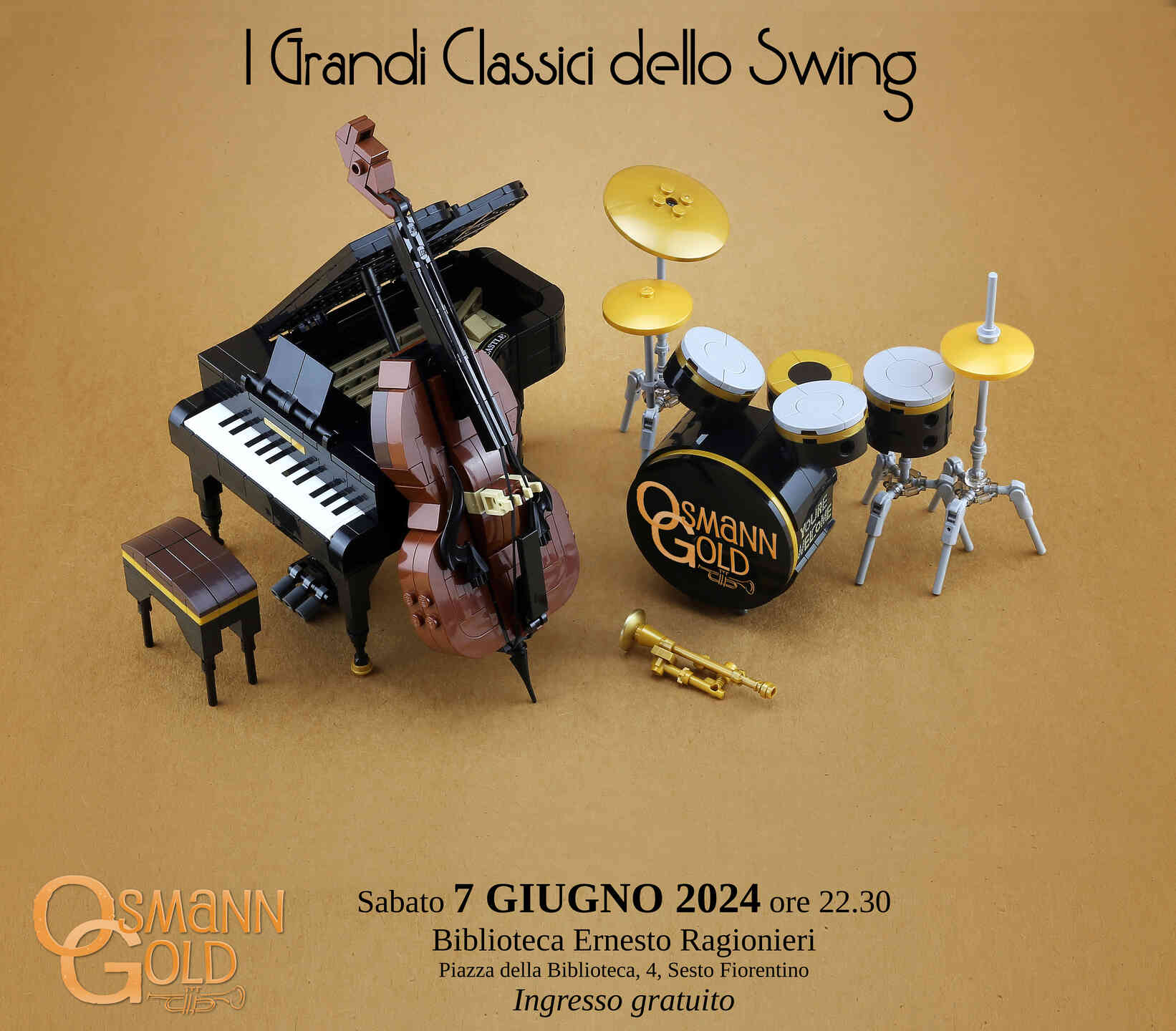 Locandina OsmannGold concerto I Grandi Classici dello Swing a Sesto Fiorentino