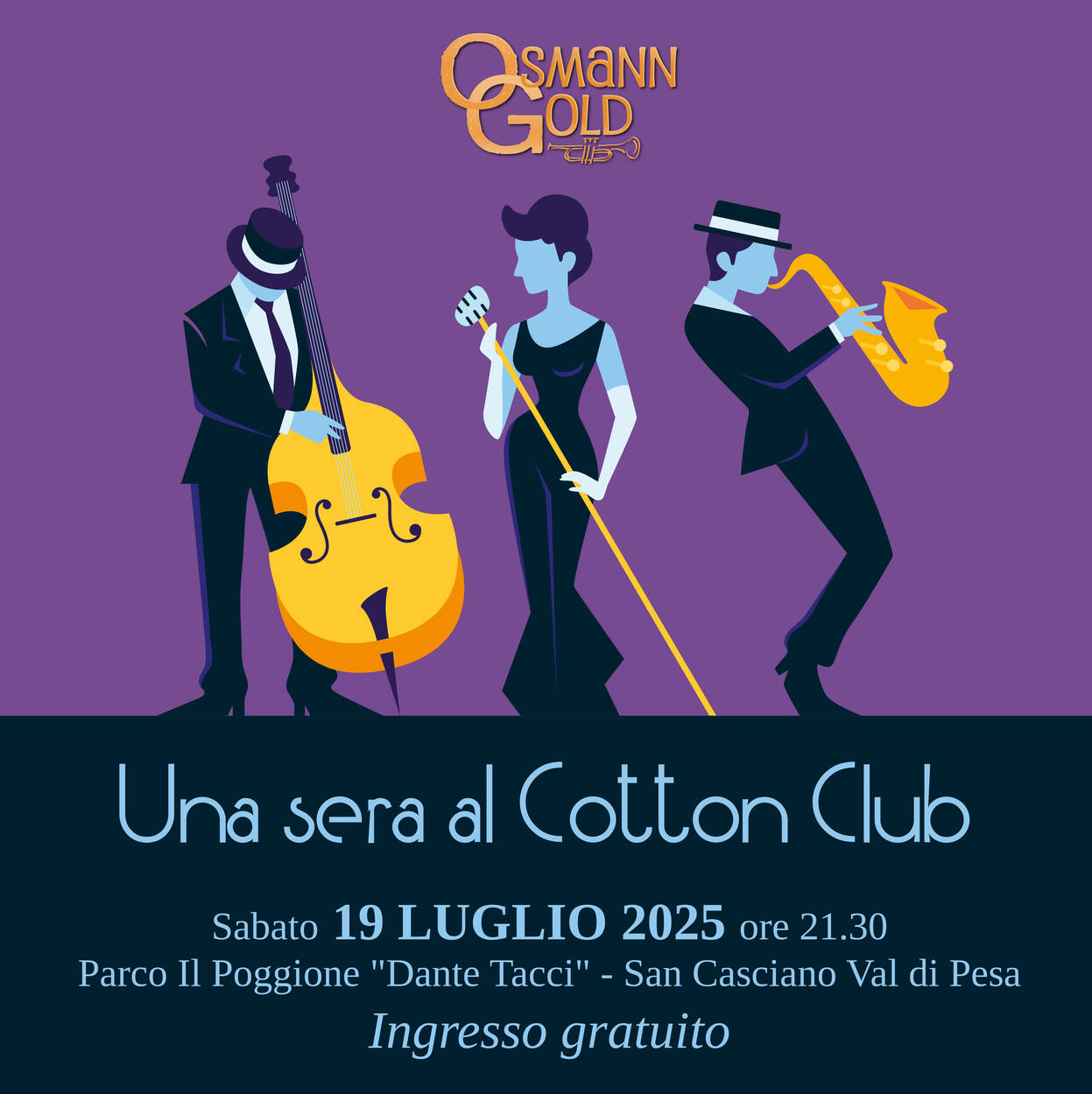 Locandina del concerto Una sera al Cotton Club a San Casciano