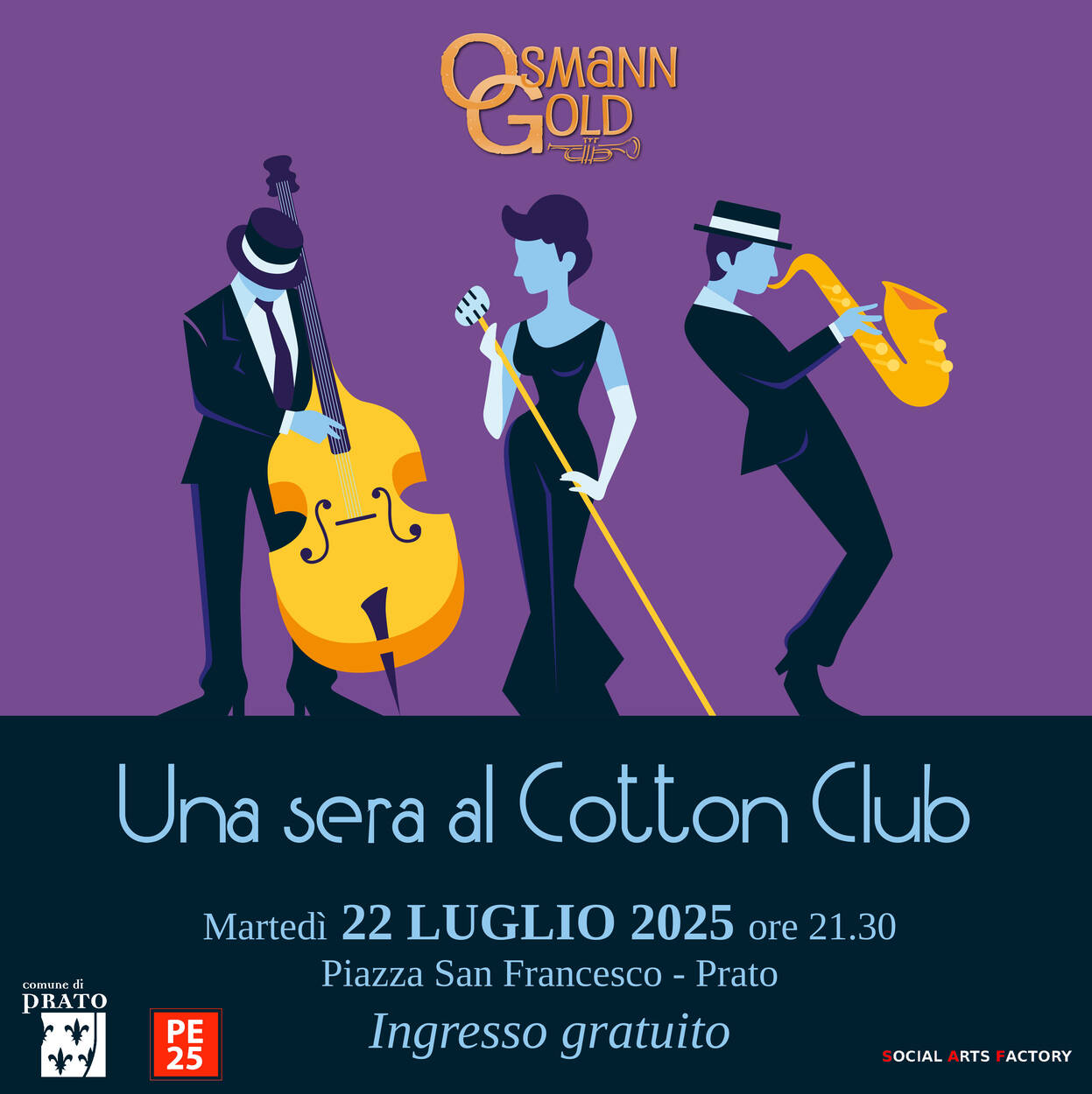 Locandina del concerto Una sera al Cotton Club per Prato Estate 2025