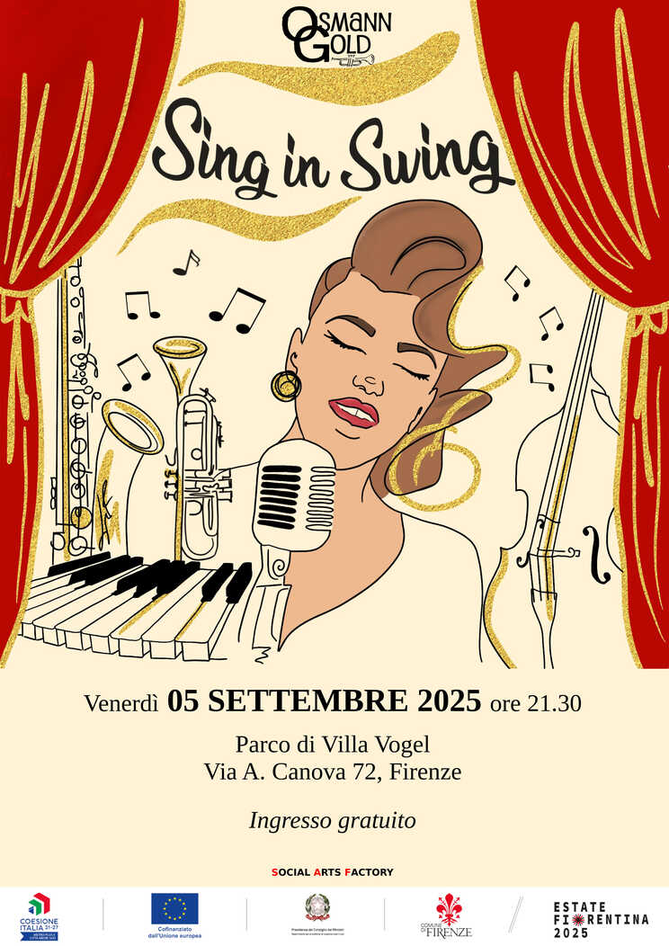 Locandina del concerto Sing in Swing di OsmannGold per Estate Fiorentina 2025