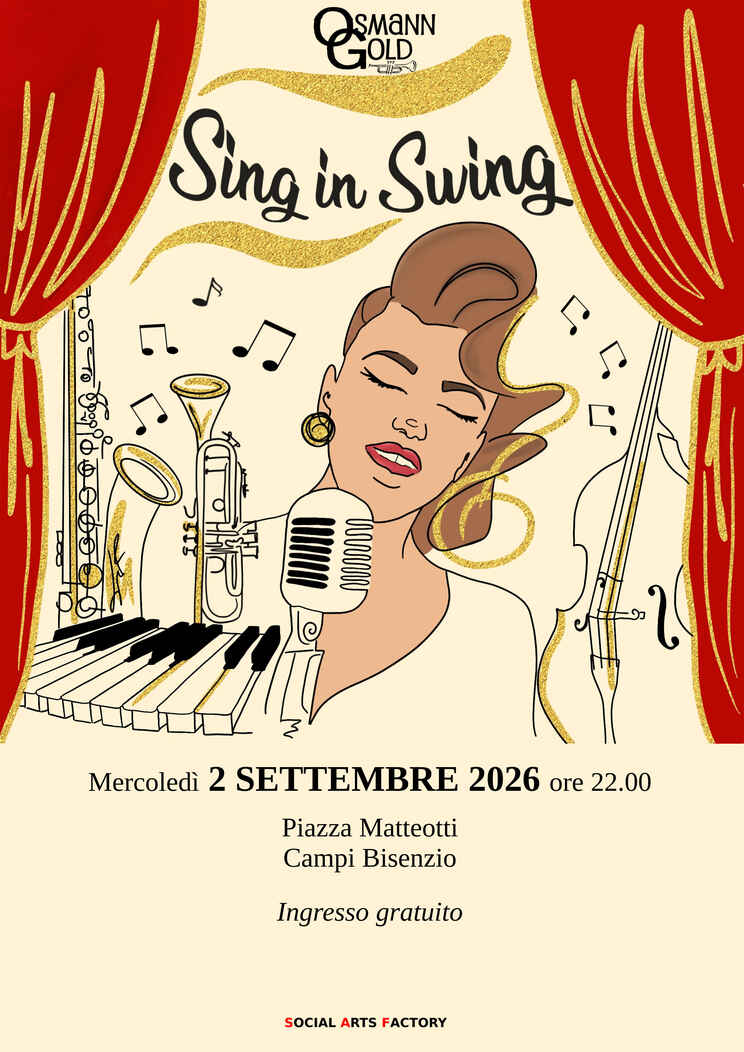 Locandina del concerto Sing in Swing - Made in Italy a Campi Bisenzio per l'anniversario della liberazione