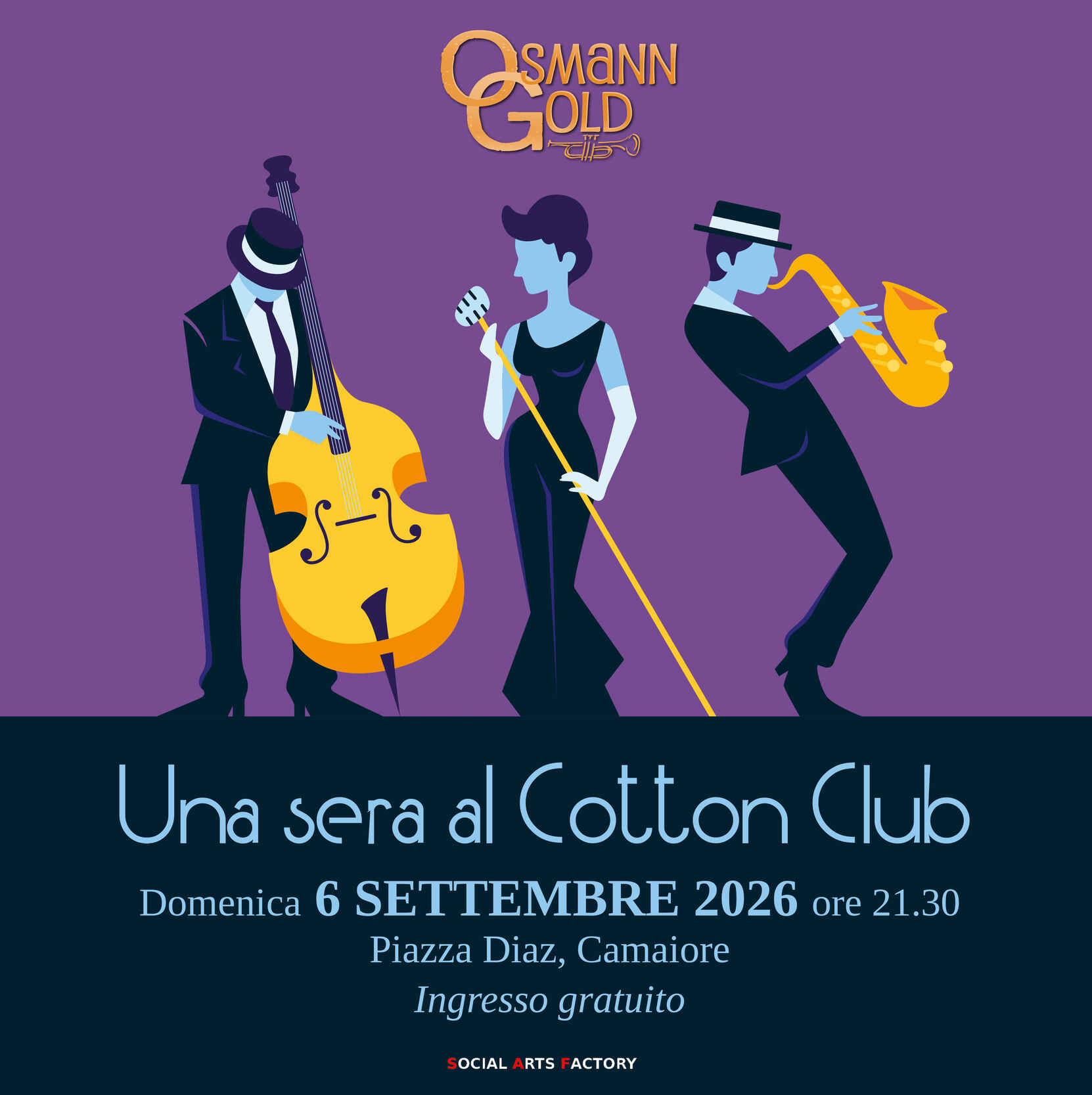 Locandina del concerto Una sera al Cotton Club per Camaiore Jazz Festival 2026
