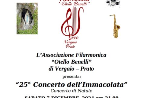 Locandina Concerto di Natale della Filarmonica Otello Benelli